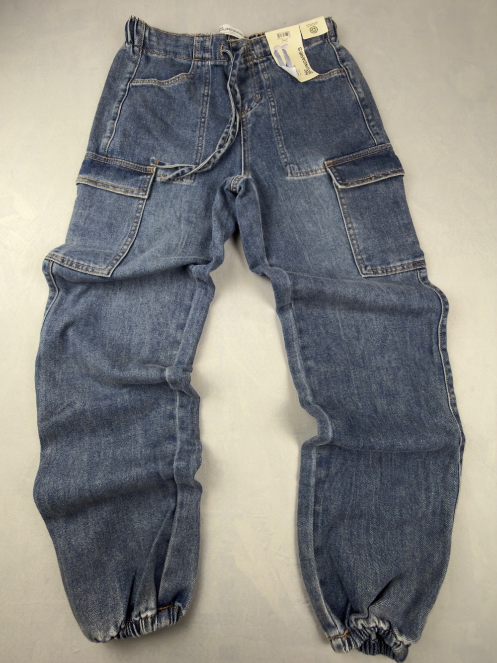 No Boundaries Blue Women's Cargo Ankle Jeans